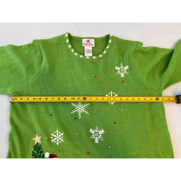 NWT Quacker Factory Santa's Reindeer Light Up Christmas Sweater Womens 2X TESTED - Picture 16 of 16